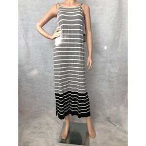 *MAKE OFFER. DONATING JANUARY 1. * STRIPE MAXI DRESS